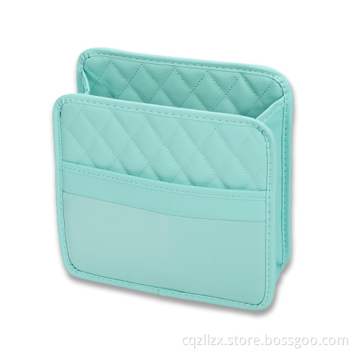 Car seat storage bag back hanging bag multifunctional children's interior products leather hanging car trash can